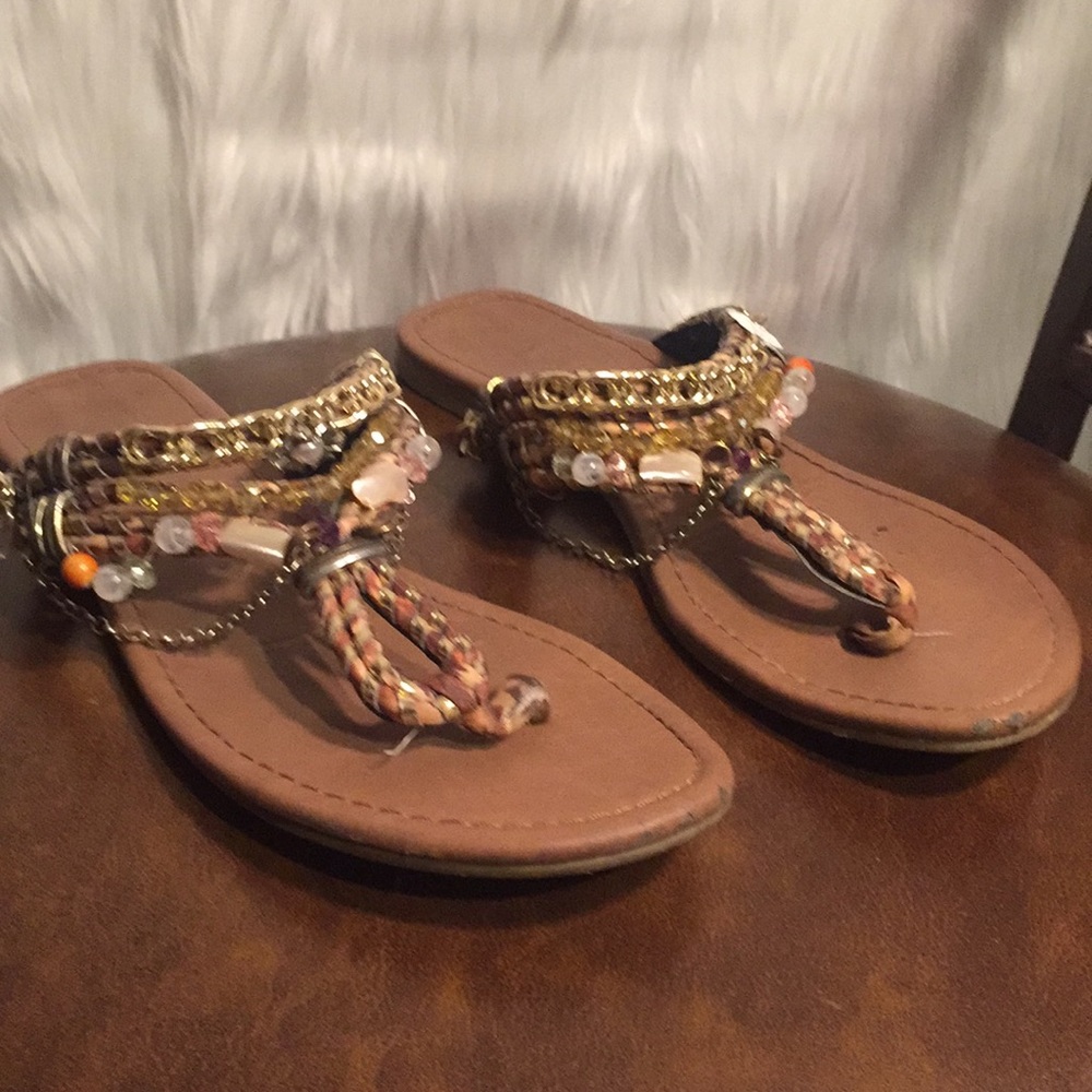 BKE beaded sandals